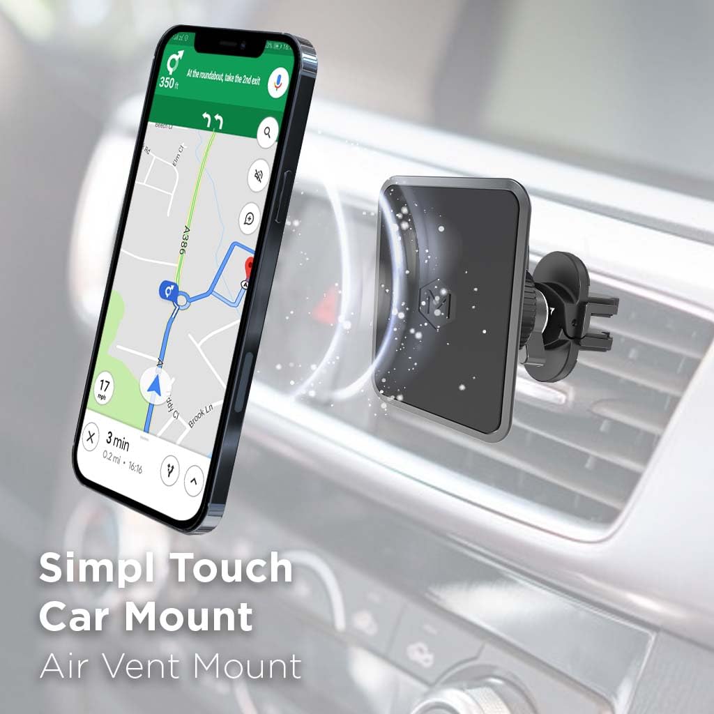 Mighty Mount Magnetic Phone Holder for Car - Magnetic Air Vent Phone Mount, 360 Adjustable Hands-Free Car Phone Holder Ultra Strong Magnets