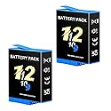 SUGUBU 2 Pack for Hero 12 11 10 9 Black Camera Battery, Compatible with Hero 12/11/10/9 Official Action Cameras Batteries Rechargeable Replacement