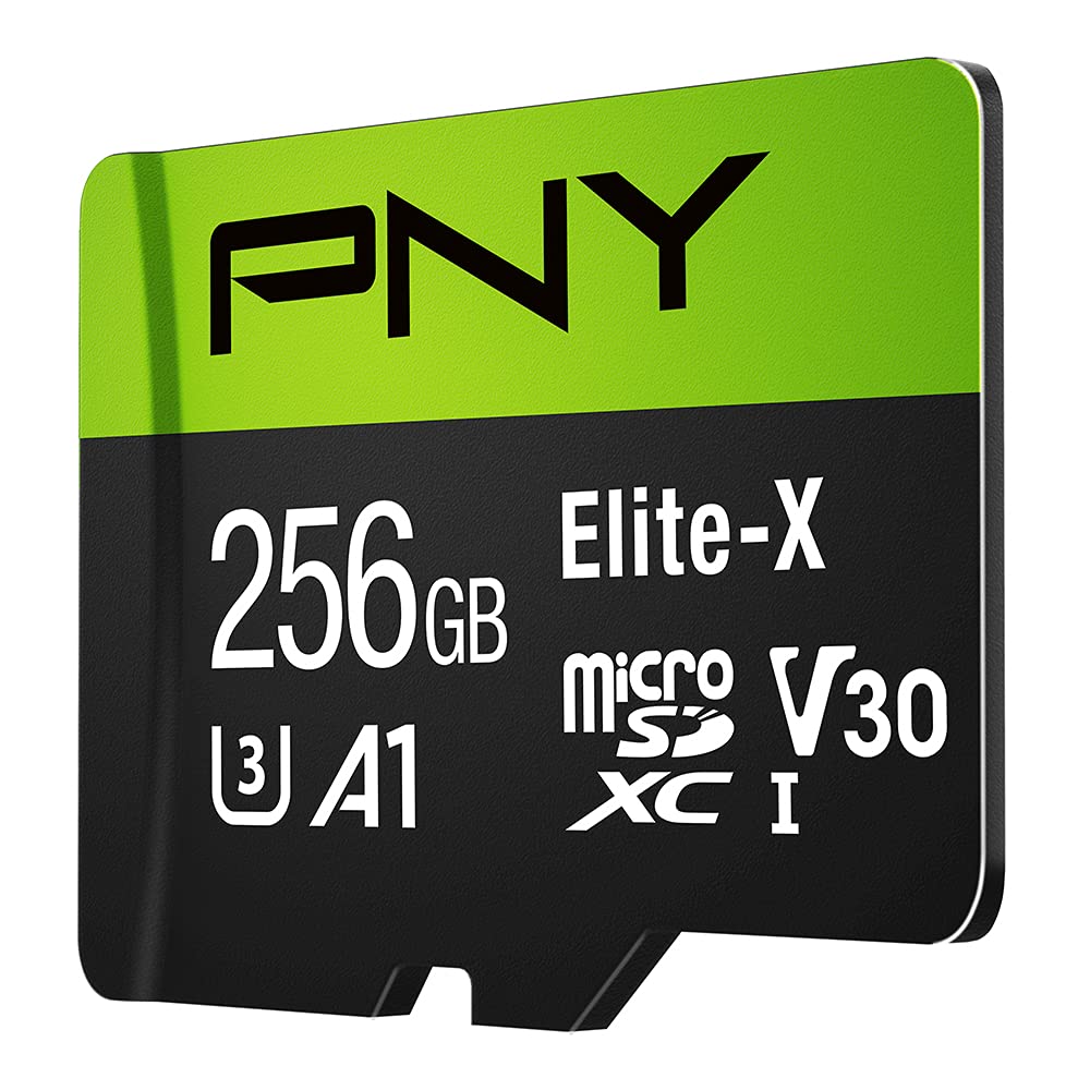 PNY 256GB Elite-X Class 10 U3 V30 A1 microSDXC Flash Memory Card