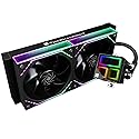 Thermalright Frozen Infinity 240 Black Liquid CPU Cooler,Double PWM Fans with 2000RPM,Desktop CPU Aio Cooler,for AM4/AM5&Intel