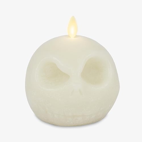 Luminara Disney Tim Burton's The Nightmare Before Christmas Collection - Jack Skellington Flameless LED Candle - AA Batteries Last 200+ Hrs - Remote