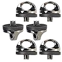 KingBra 6pcs 1/4" Quick Install Metal Screw Holder for Quick Release Camera Neck Strap