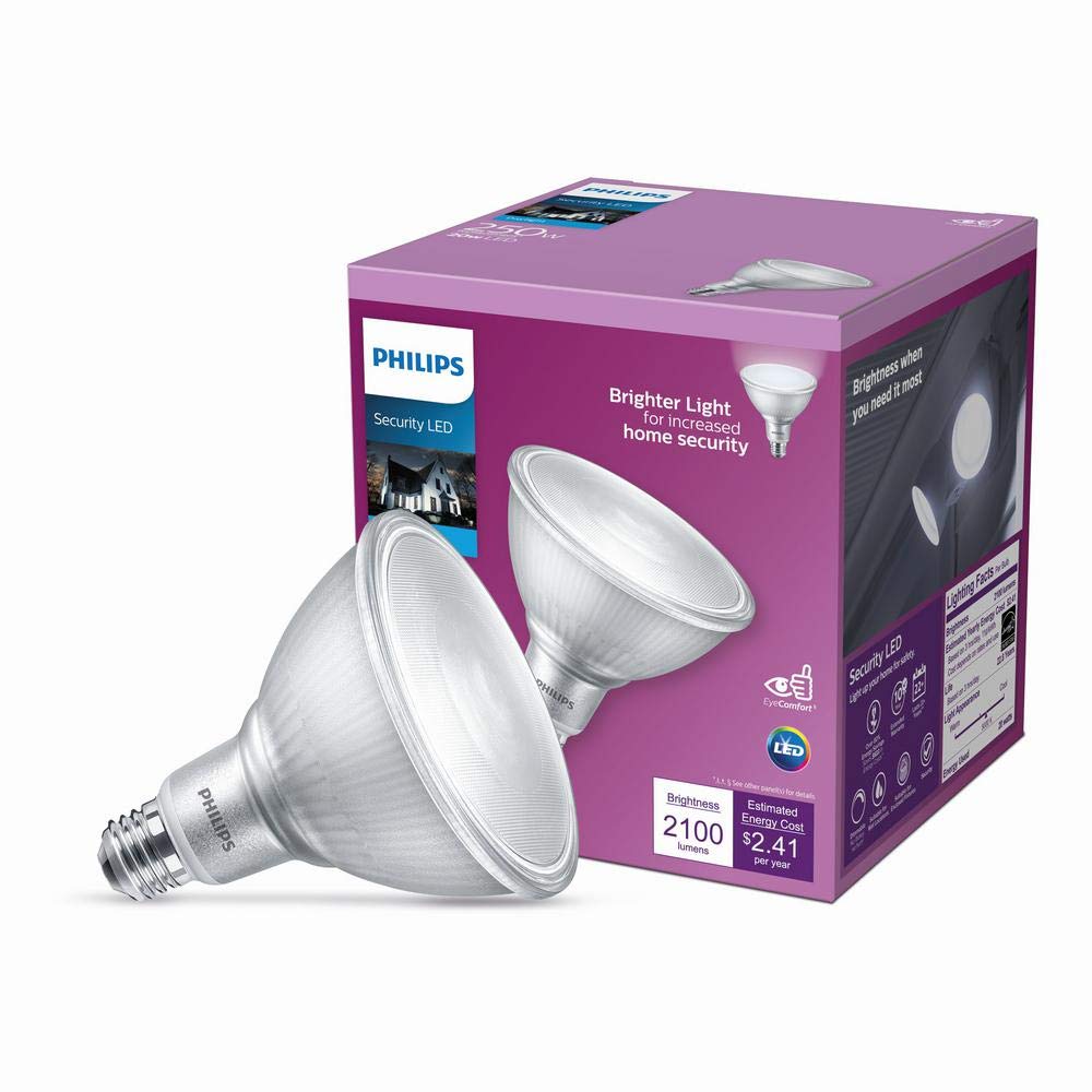 Philips 250-Watt Equivalent PAR38 Dimmable High Lumen LED Flood Light Bulb Bright White (5000K)