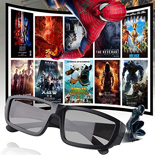 GELETE 3D Movie Glasses Passive Unisex Adult Passive Three-D Glasses Polarized Cinema Glasses (12 Pack)