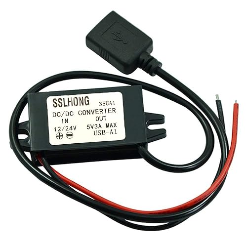 HOMREE DC DC Converter 12V/24V to 5V 3A Buck Module Standard USB Output