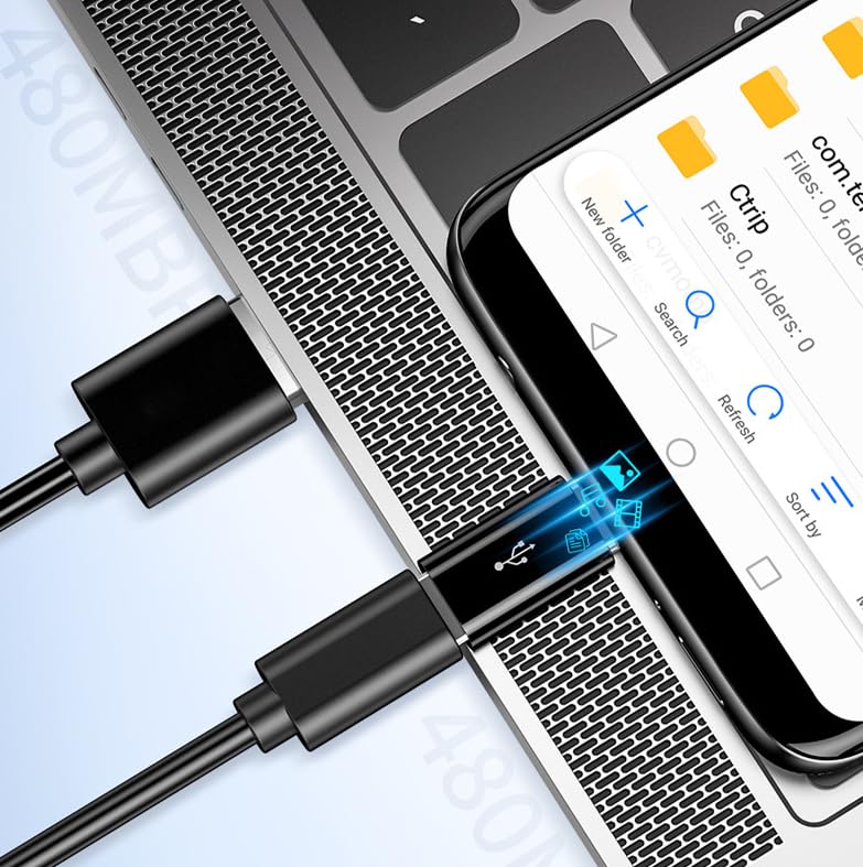 Replacement for Samsung Galaxy S22 S21 S20 S10 S8 Plus USB C Adapter (4-Pack), Micro USB to USB Type C Fast Charging Connector