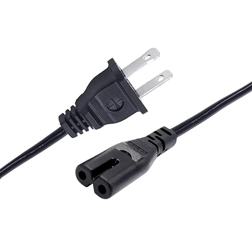 8ft 2 Prong Power Cord Replacement for Sony PlayStation 5 PS5 PS2 PS3 PS4 Slim Edition Xbox One 1 S Slim Game Console, Xbox One X Supply Plug Electric