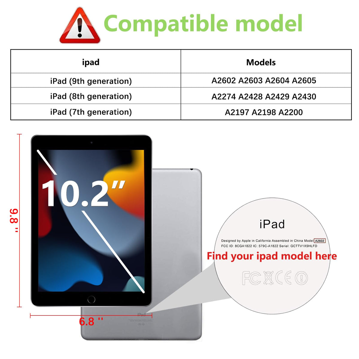 apiker Screen Protector for iPad 9th 8th 7th Generation 10.2 inch 2 Pack