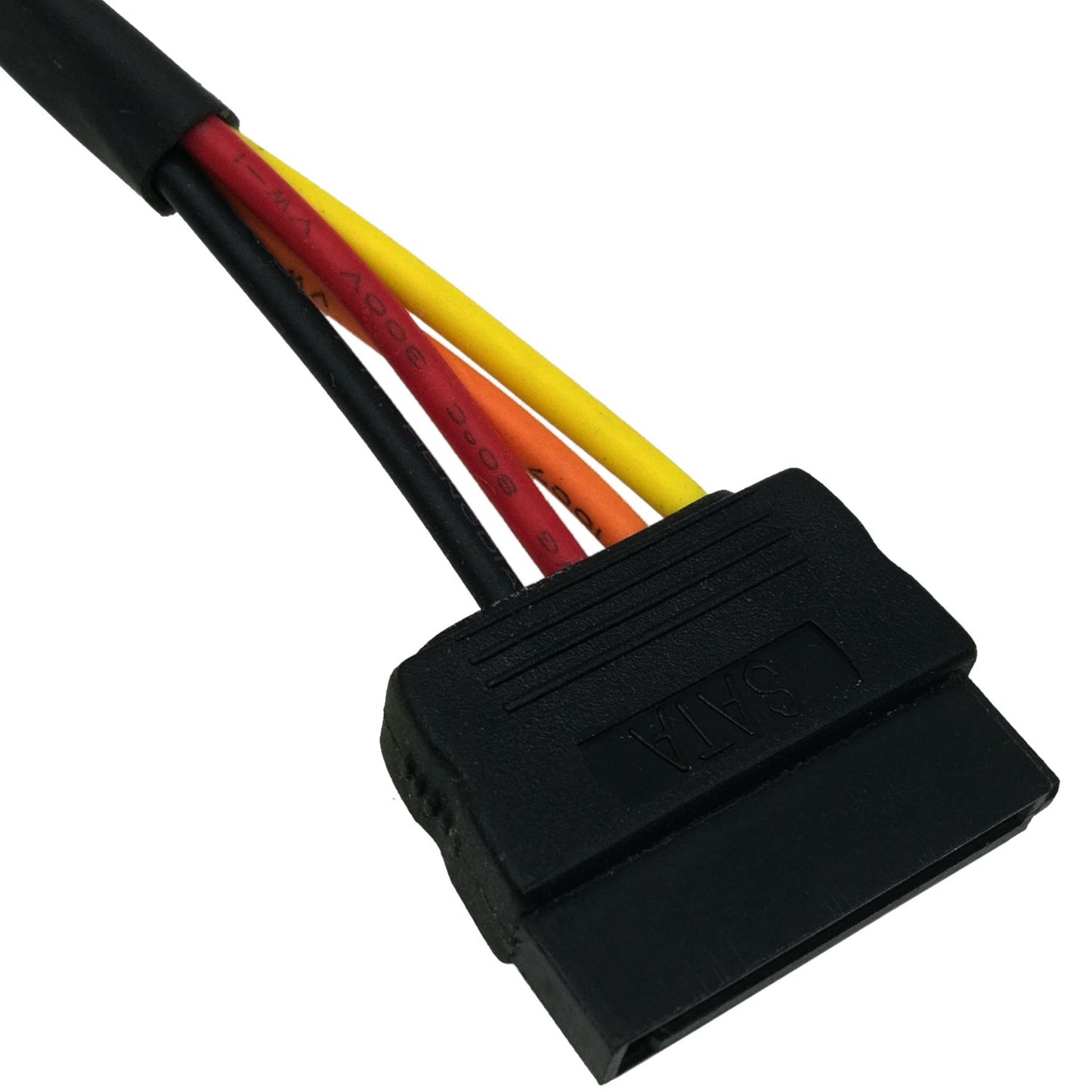 COMeap 15 Pin SATA Power Extension Cable, M/F Serial ATA HDD Hard Drive Adapter Sleeved 24-inch(60CM)