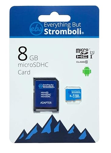 Everything But Stromboli 8GB MicroSD Memory Card for Kids Camera Class 10 U1 UHS-1 SDHC 8G Micro SD Card with Adapter