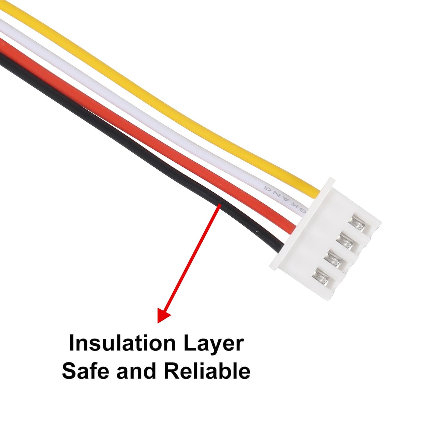 Alinan 20pcs JST-XH2.54mm 4 Pin Connector Kit, Included 10pcs Mini 4 Pin 26AWG Female Connector Plug with 200mm Cable Wire and 10pcs Micro 4Pin Male