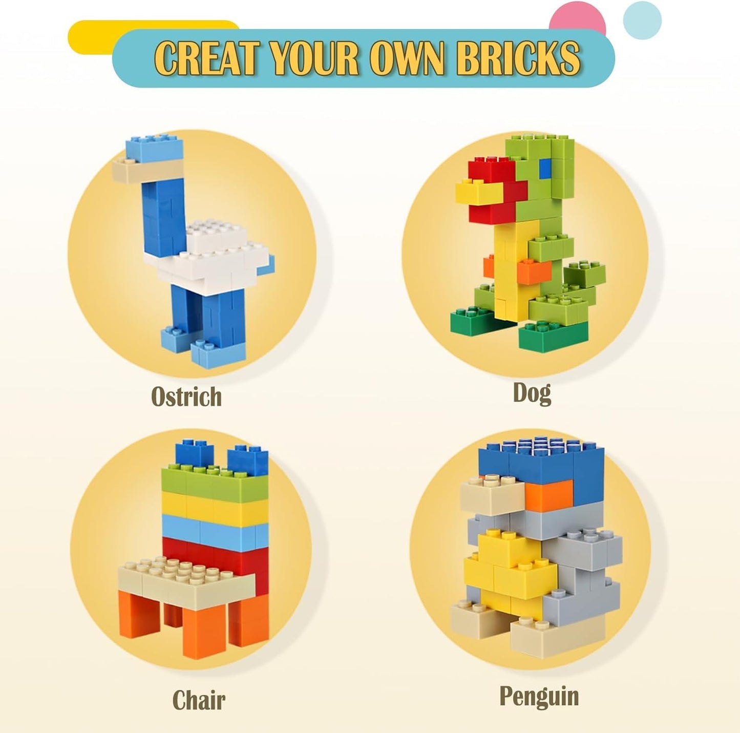 300 Piece Brown Bricks Bulk Assortment Pack - 12 Size Brown Brick Accessories for Building, Compatible with Lego Parts and Pieces