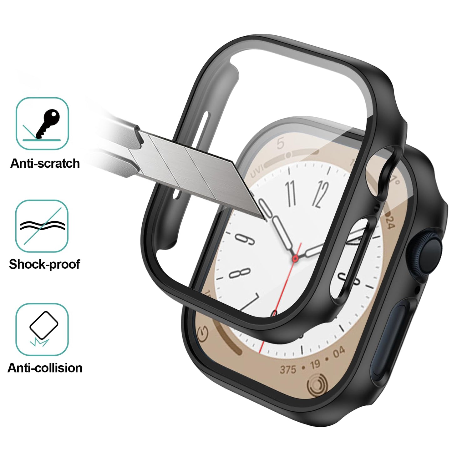 Case with Tempered Glass Screen Protector for Apple Watch Series 11/10 42mm