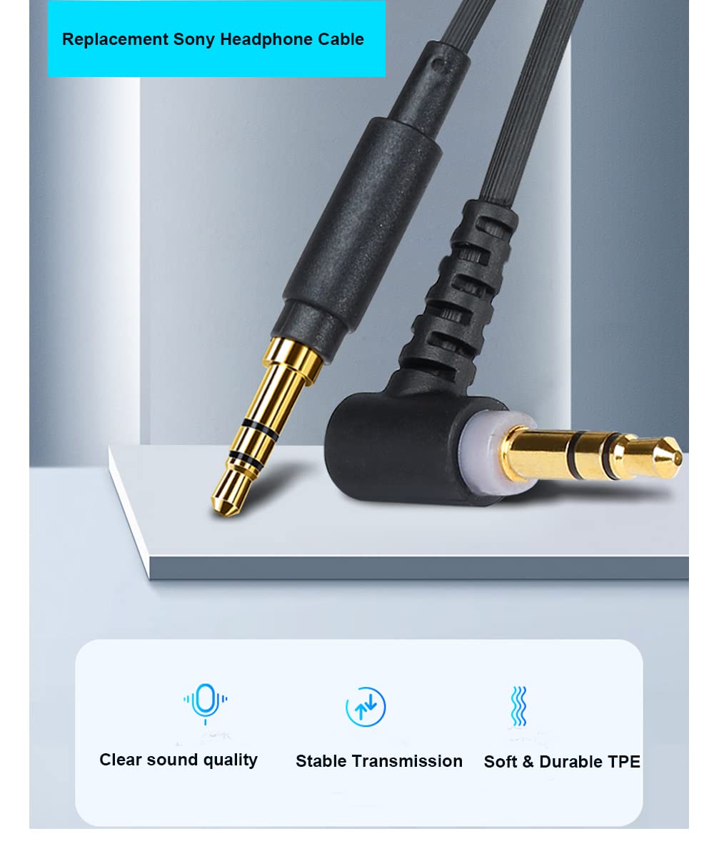 Alitutumao Replacement Headphone Audio Cable Cord Wire Compatible with MDR-10R MDR-100ABN MDR-1A MDR-XB950B1 MDR-1000X MDR-1ADAC WH-1000XM2…