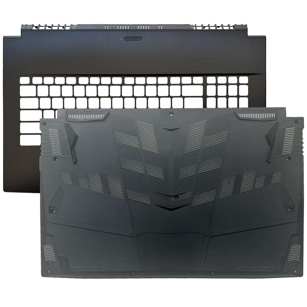 New Compatible Replacemen for MSI GF75 MS-17F1 MS-17F2 MS-17F5(Upper Case Palmrest Cover and Bottom Case Cover)