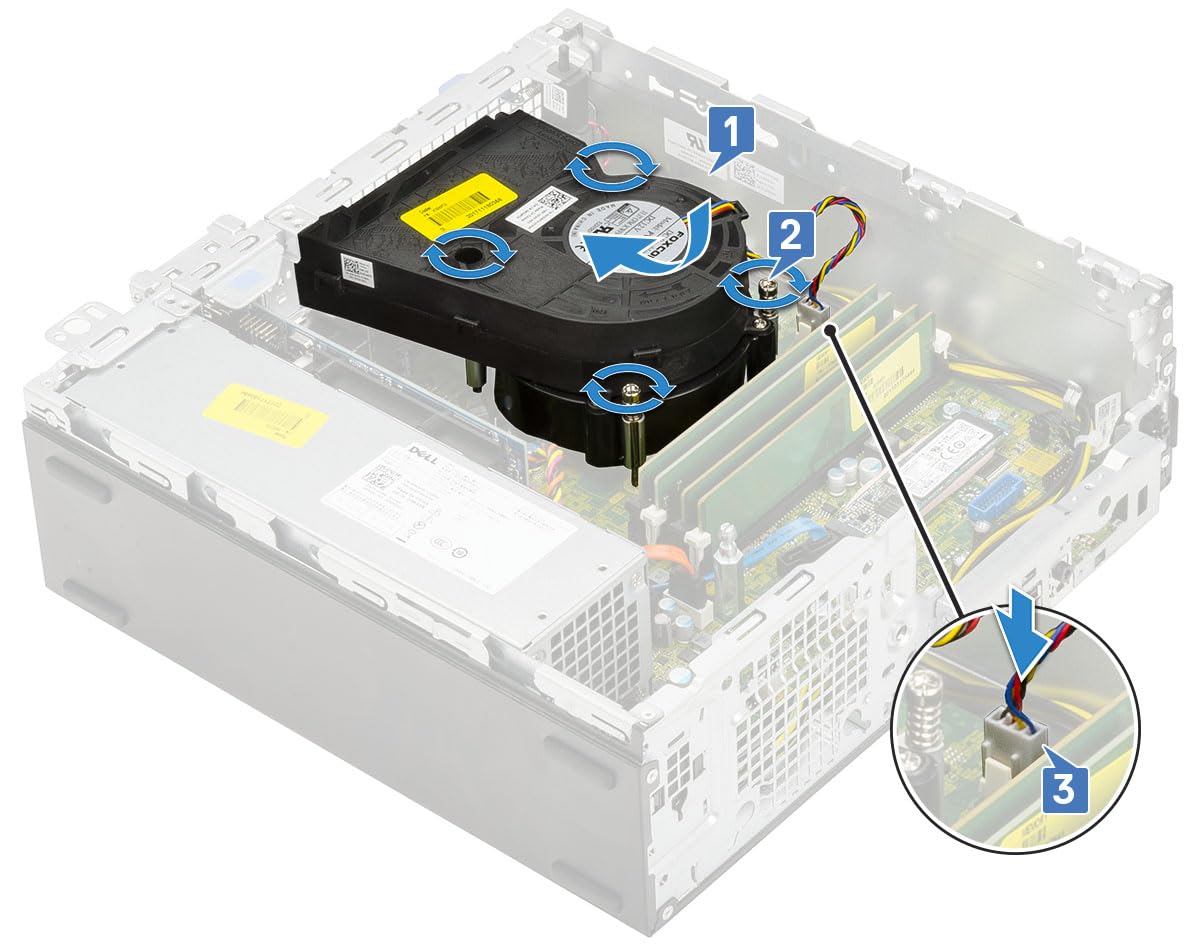 Deal4GO CPU Cooling Fan w/Heatsink Assembly 7D86K TKR4X Replacement for Dell Optiplex 7090 7080 7070 7060 7050 5080 5070 5050 3050 3040 (SFF)