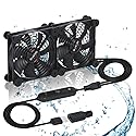 Xiaoqijia Dual 120mm Fan with 10 Speed USB 5V DC 12V IPX5 Waterproof Cooling Fan for Tablet TV Receiver Router DVR Xbox Greenhouse Kennel Computer
