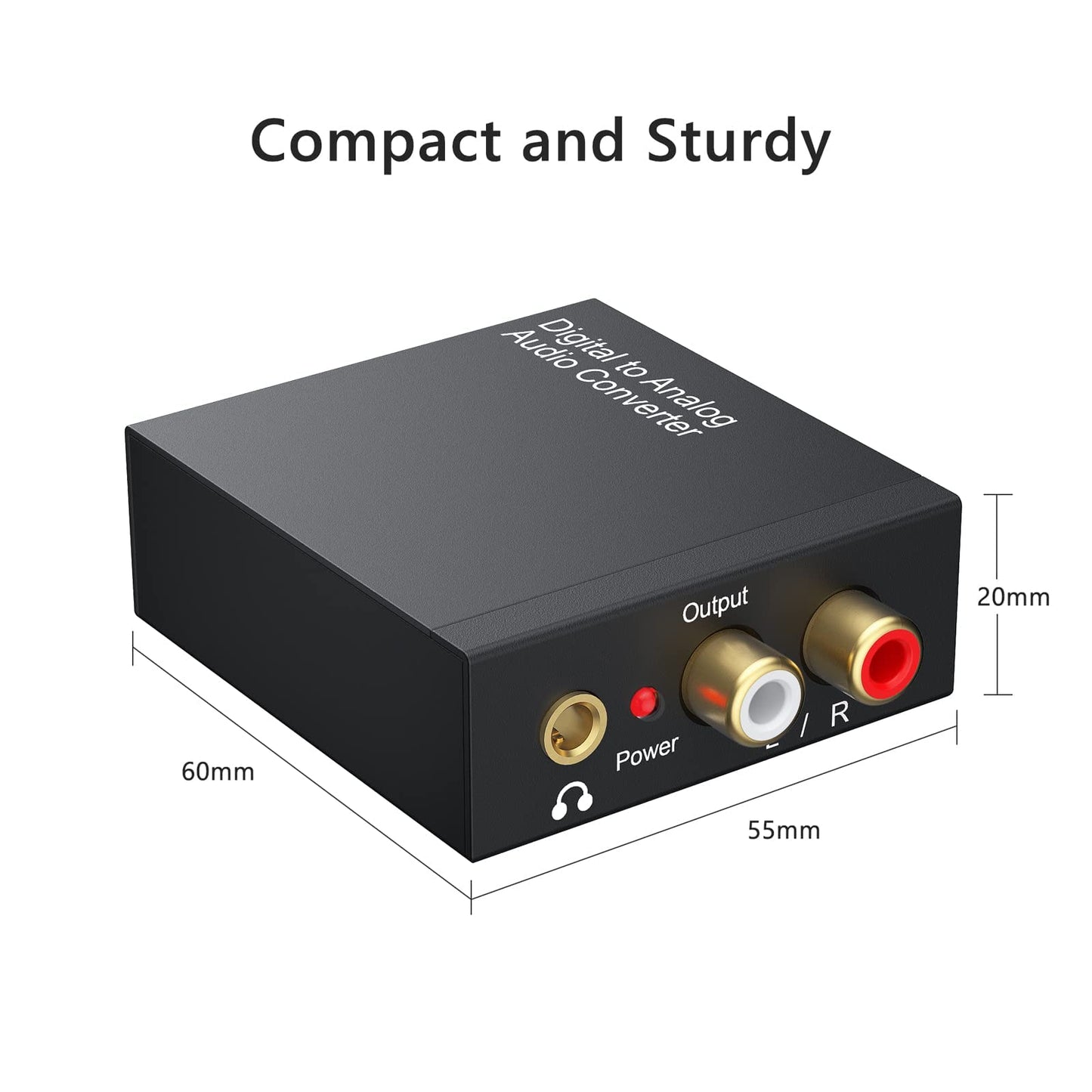 Digital to Analog Audio Converter 192KHz, DAC Digital SPDIF Coaxial Optical Convert to L/R RCA, Toslink Optical to 3.5mm Jack Audio Adapter for PS4 HD