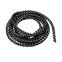 9.84ft Flexible Spiral Cable Wrap, 8mm x 10mm Spiral Wire Wrap, Black PE Cord Spiral Wrap Cable Protector 3 Meters Length Wire Manage for TV