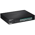 TRENDnet 8-Port Gigabit GREENnet PoE+ Switch, TPE-TG81g, 8 x Gigabit PoE+ Ports, Rack Mountable, Up to 30 W Per Port with 110 W Total Power Budget