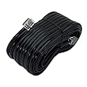 iMBAPrice 50 Feet Long Telephone Extension Cord Phone Cable Line Wire - Black