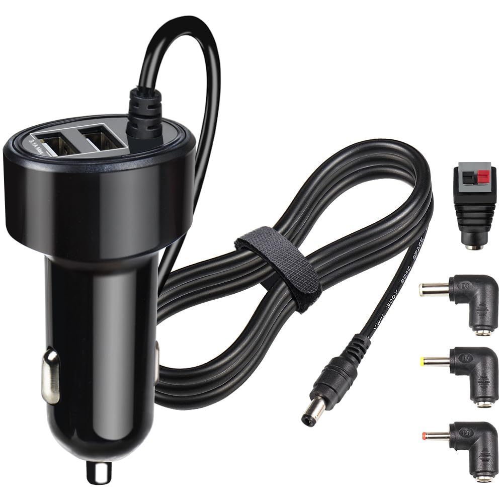 FouceClaus 12V Car Charger Adapter for Portable DVD Player, Replacement Car Cigarette Cord for RCA, Philips, DBPOWER, Sylvania, APEMAN DVD Player