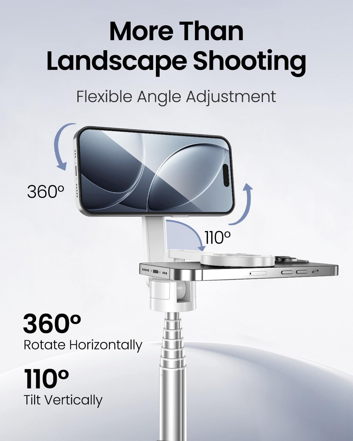 UBeesize 70" Auto-Open Magnetic Tripod for iPhone, MagSafe Selfie Stick with Remote, Portable Phone Stand for Recording, Travel and Vlogging