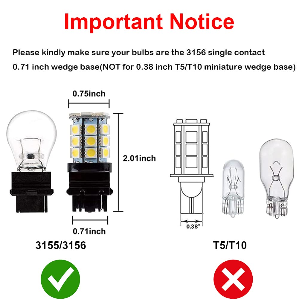 Makergroup S8 3156 Wege LED Bulbs, S-8 3156K Plastic Base Bulb, 4W Warm White 2700K-3000K, 12V Low Voltage for Outdoor Landscape Lighting Pathway
