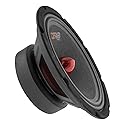 DS18 PRO-GM8B Loudspeaker - 8", Midrange, Red Aluminum Bullet, 580W Max, 190W RMS, 8 Ohms - Premium Quality Audio Door Speakers for Car or Truck