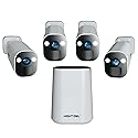 Night Owl 8 Channel Wi-Fi Video Home Security Hub with (4) Battery-Powered Wi-Fi 2K HD Indoor/Outdoor Spotlight Cameras with 2-Way Audio and 64GB