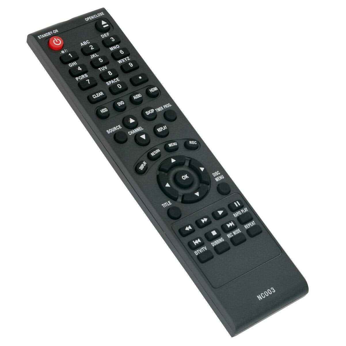 New NC003 Replace Remote Control for Magnavox MDR533H/F7 MDR535H/F7 MDR537H/F7 MDR515H/F7