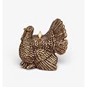 Luminara EXC COL Turkey Flameless Figural Flickering LED Candle (6" x 6"), Metallic Cappuccino Finish Real Unscented Wax, Time Function, Fall Harvest