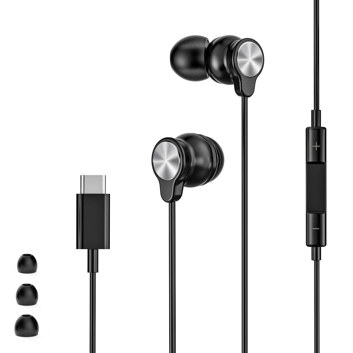 USB C Headphones for iPhone 17/16/15,Wired Earbuds USB C for Galaxy S26 25