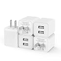 USB Wall Charger, 5 Pack 2.4A Dual Port Cube Power Adapter Fast Phone Charger Block Charging Box Brick for iPhone 16/16 Pro/16 Pro Max/15, Samsung