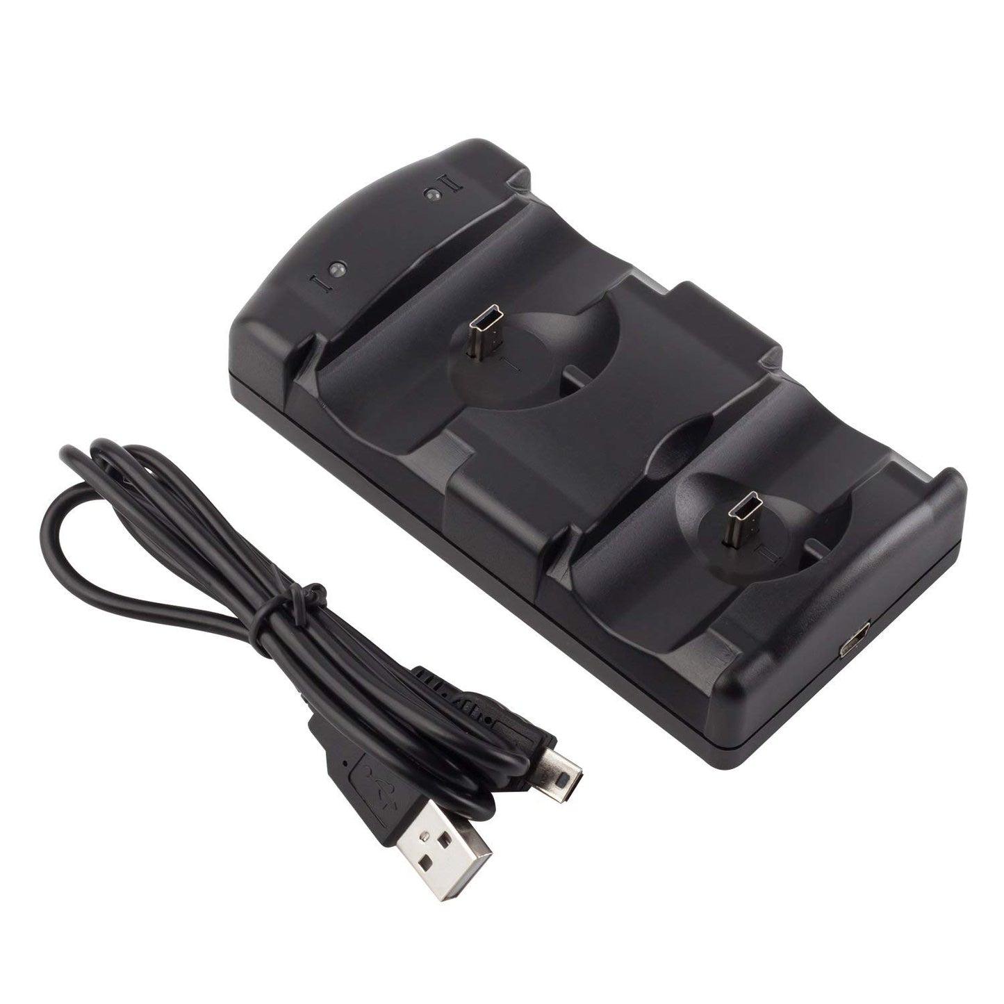 Charger Dock for PS3 PlayStation 3 Dual Controller Charger PS3/ Move Docking Charging Station with LED Light Indicator and USB Charging Cable
