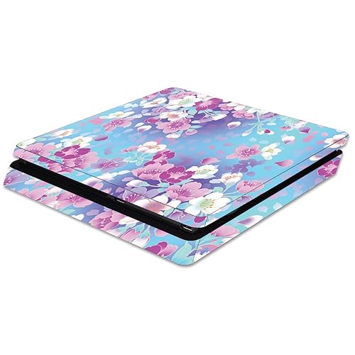 MightySkins Skin Compatible with Sony PS4 Slim Console - in Bloom | Protective, Durable, and Unique Vinyl Decal wrap Cover | Easy to Apply, Remove
