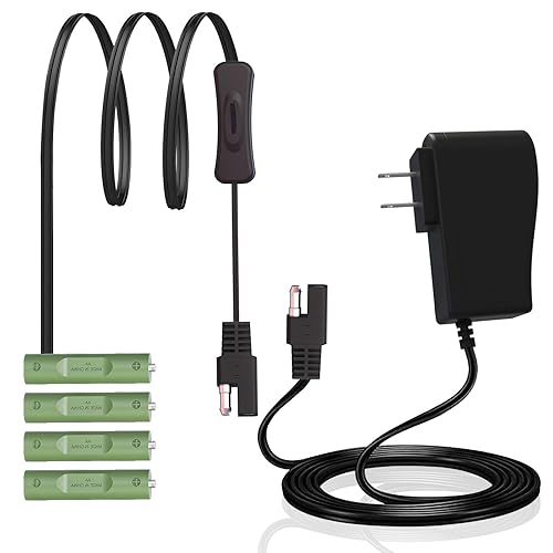 AC-Powered AA Battery Adapter (Replaces 4 AA Only) Compatible with August Smart Lock/Paramed Blood Pressure Monitor/Vikeri Trail Camera/ULTRALOQ…