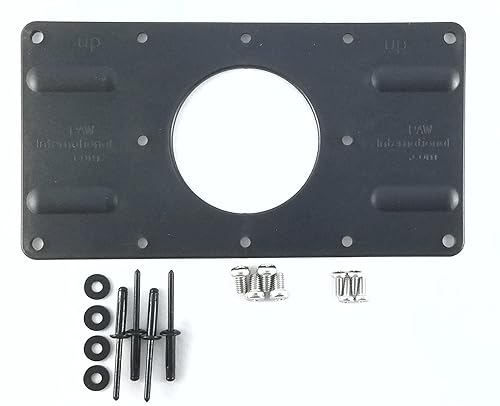 PAW International 200mm x 100mm Polymer RV TV Adapter KIT | with Tri-Fold Rivets, Washers, and TV Screws | can use with PAW Polymer or Steel TV