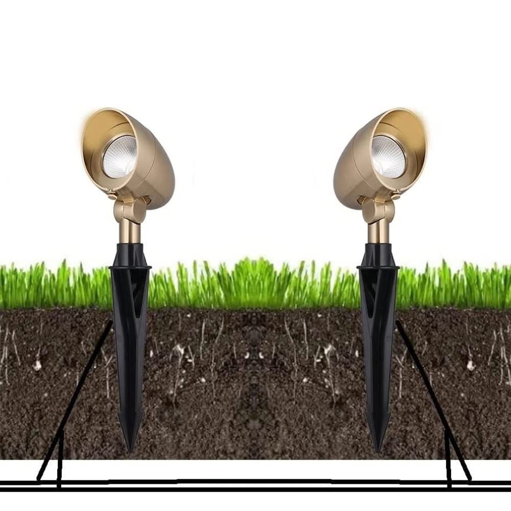 Arrownine Landscape Lighting Ground Light Spikes Stakes Replacement,1/2" NPT Female Thread for Landscape Path Lighting Landscape Spotlights Outdoor