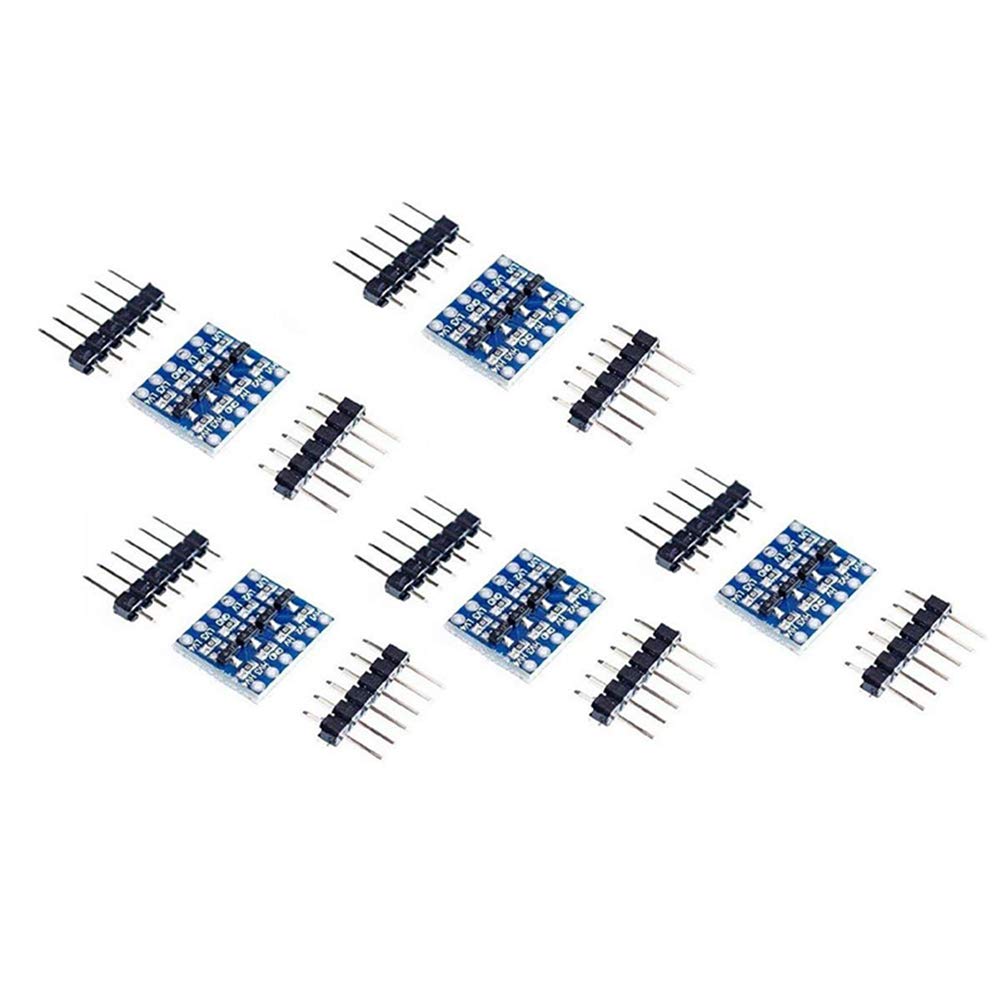 5Pcs IIC I2C 4-Channel Bi-Directional 5V to 3.3V Logic Level Converter Shifter Module