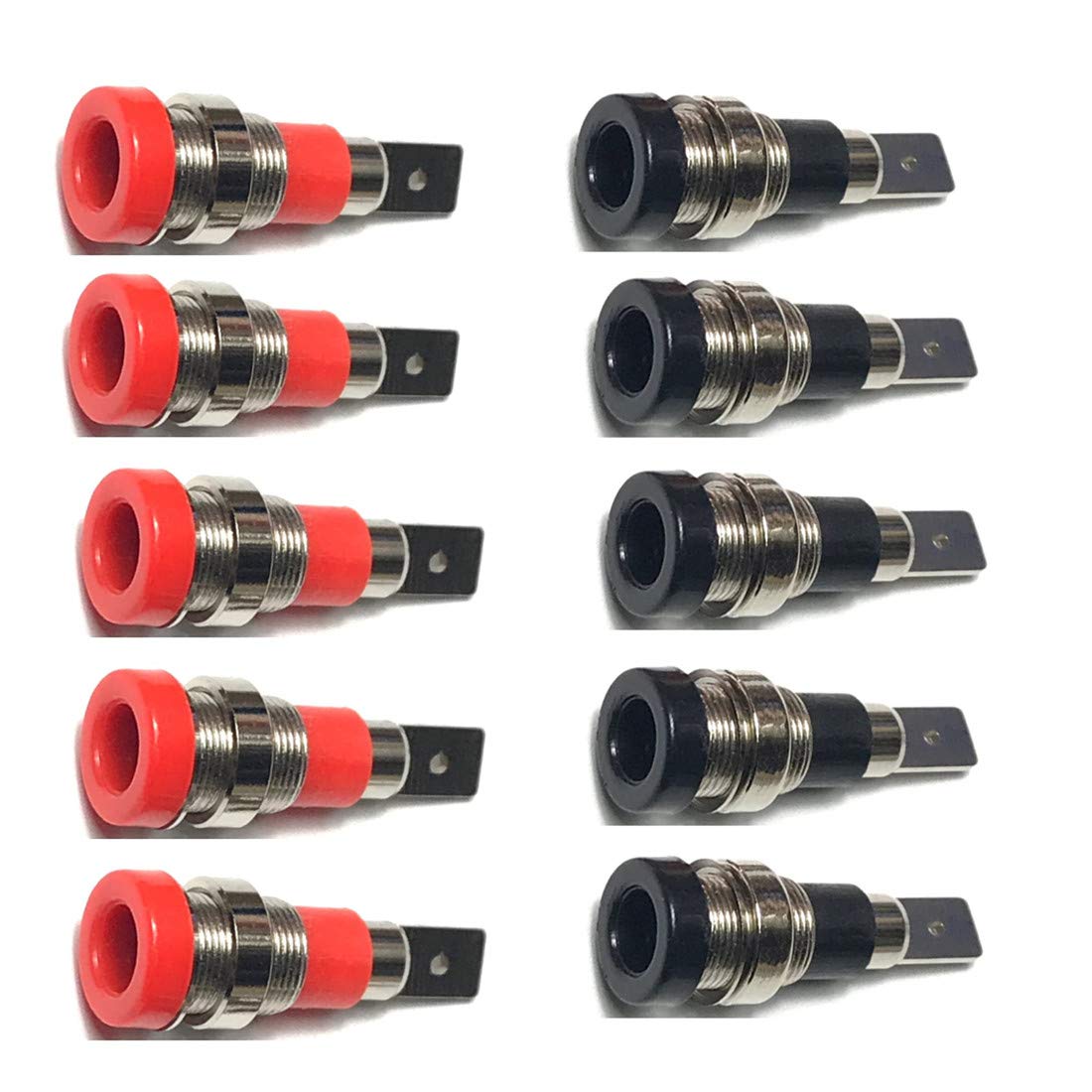 bnafes 4mm Banana Jack Socket Female Adapter Panel Mount Binding Post for 4mm Banana Plug Connectors 10Pcs