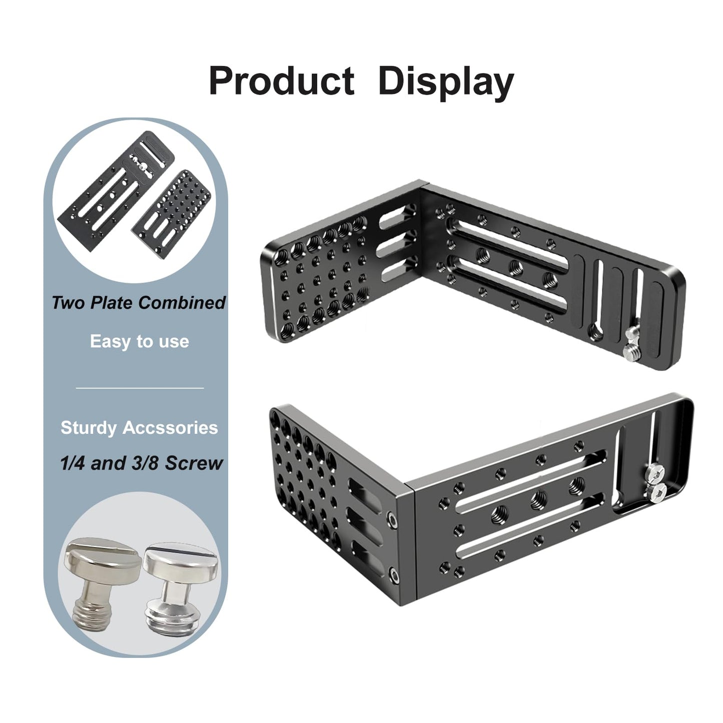 DINESK Camera L Bracket ,Universal Vertical Camera Mount Horizontal Switching Tripod Quick Release Plate Compatible with Canon Nikon Sony 4K Video