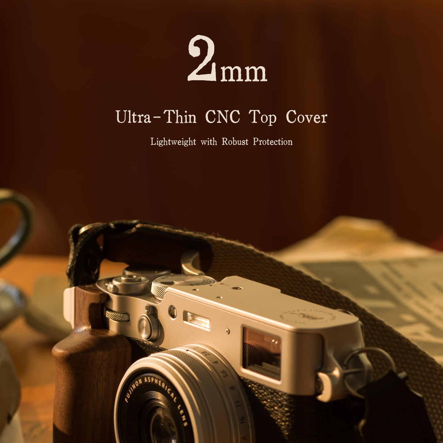 Tilta Vintage Camera Cage Compatible with Fujifilm X100VI - Black | Base Kit | Thumb Grip | Strap Attachments | ARCA Ready | Lightweight & Durable