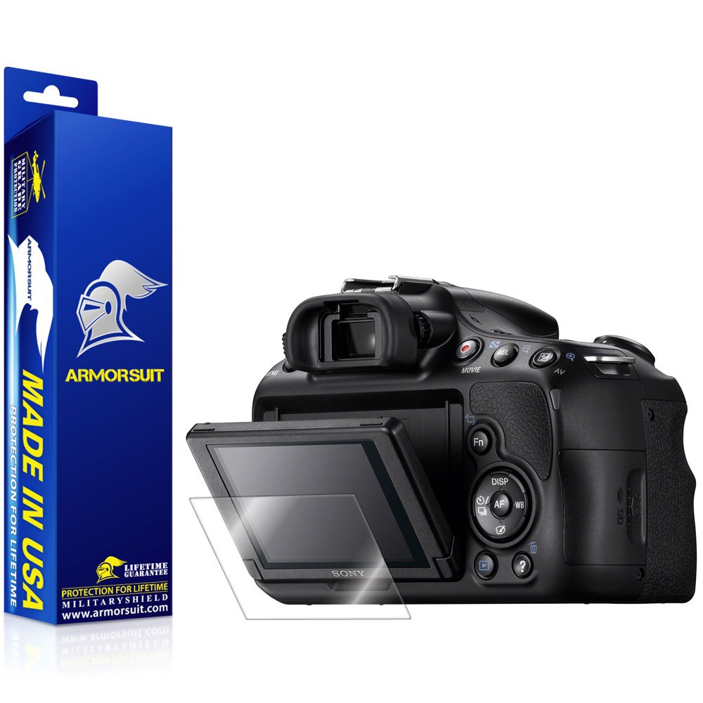 ArmorSuit Sony Alpha SLT-A58k/A58 Screen Protector Full Coverage MilitaryShield Screen Protector for Sony Alpha SLT-A58k/A58 - HD Clear Anti-Bubble