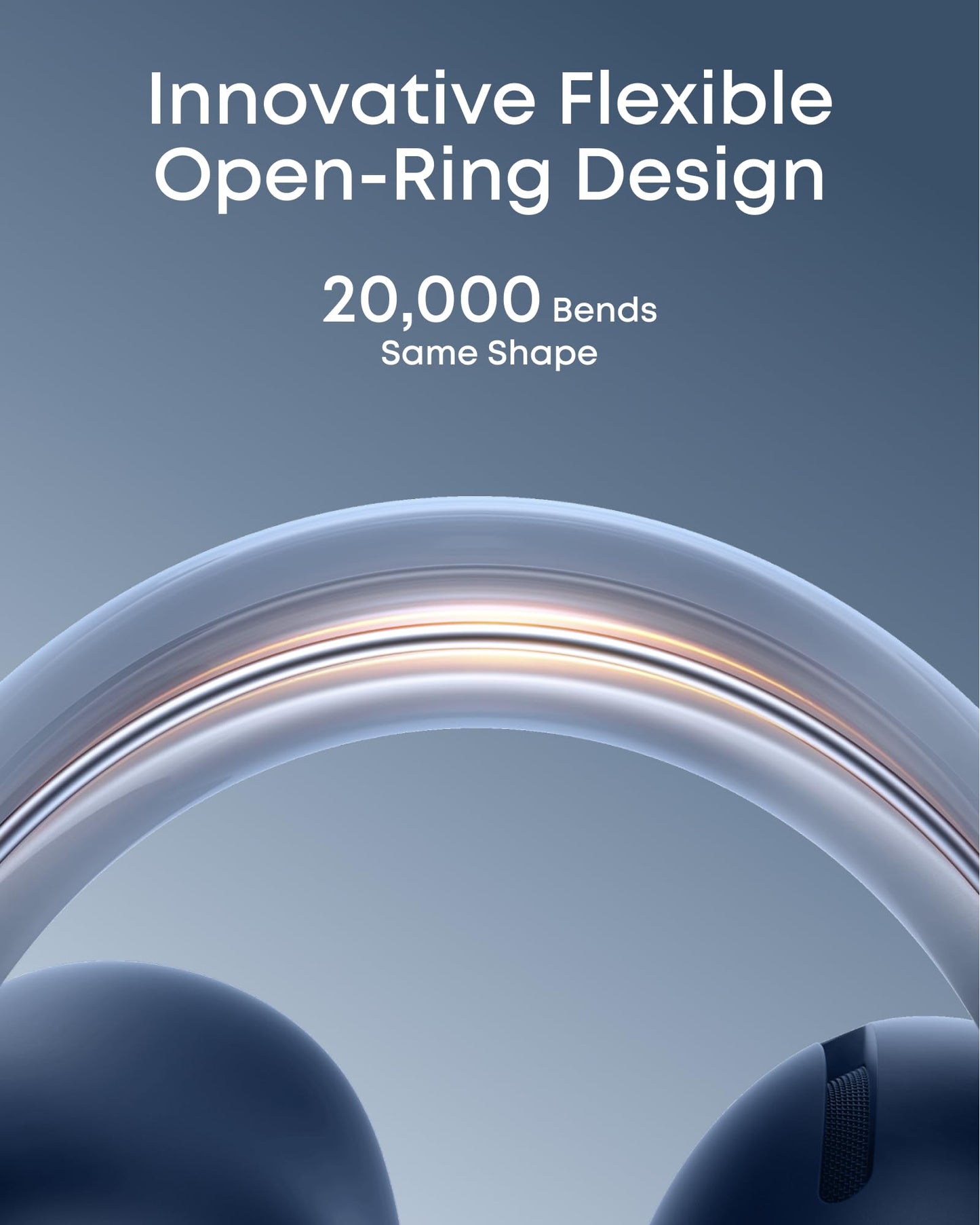 Soundcore AeroClip by Anker Open Ear Earbuds, Clip On Earbuds, Open Ring