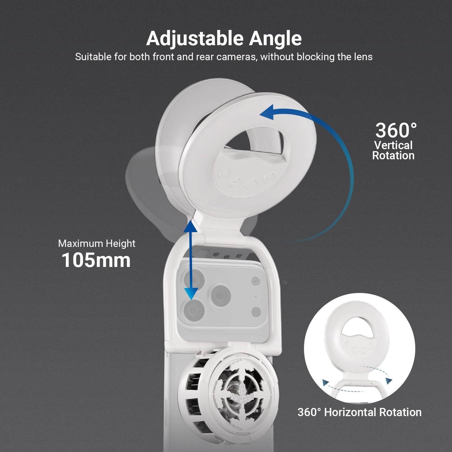 NEEWER Entry Level Version N36 Magnetic Selfie Ring Light & Phone Cooler Compatible with MagSafe iPhone, 4W Bi Color Foldable Small Plastic LED Fill
