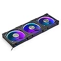 Phanteks D30-140 DRGB PWM Fan 3Pack, Reverse Airflow Model, Premium D-RGB Performance Fans, Halos Lighting Effect, ARGB/DRGB Lighting, Daisy-Chain Fan