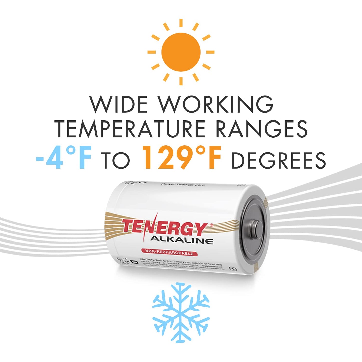 Tenergy 1.5V D Alkaline LR20 Battery, High Performance D Non-Rechargeable Batteries for Clocks, Remotes, Toys & Electronic Devices, Replacement D…