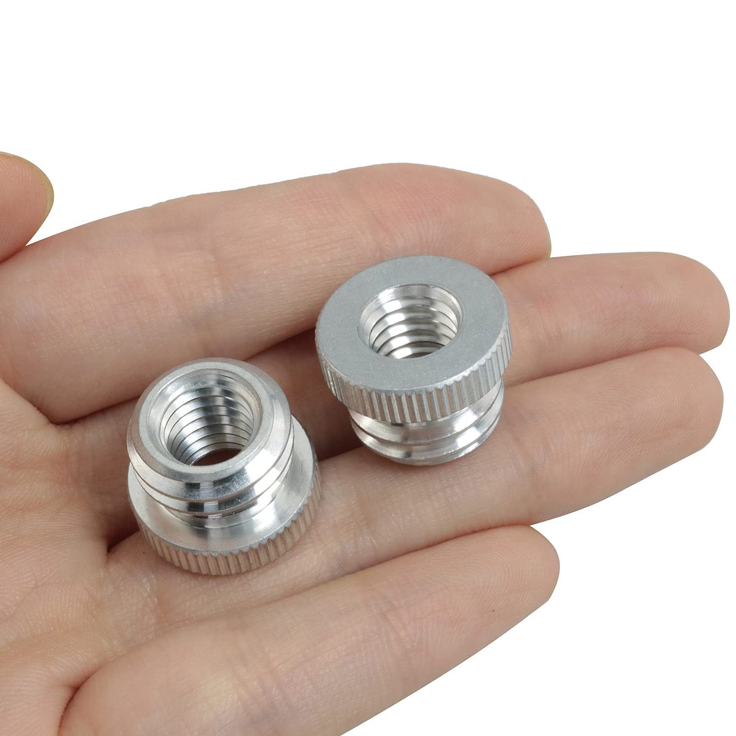 LUORNG 2PCS 3/8'' Female to 5/8'' Male Threaded Screw Adapter for Microphone Stand Mount Tripod Laser Level Adapter