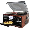 Boytone BT-22M, Bluetooth Record Player Turntable, AM/FM Radio, Cassette, CD Player, 2 Built in Speaker, Ability to Convert Vinyl, Radio, Cassette, CD
